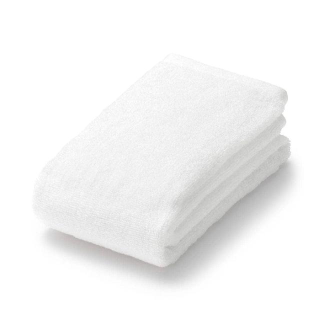 【MUJI 無印良品】棉圈絨雙線織面用巾/可吊掛(灰色/柔白/粉米/深藍/綠色/墨黑)
