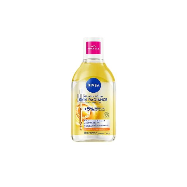 【NIVEA 妮維雅】新品上市★妮維雅5%養膚精華卸妝水400mlx3入(極淨透白/控油抗痘/GLOW亮煥膚)