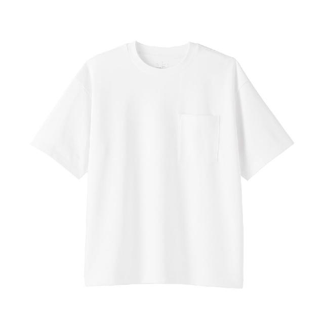 【MUJI 無印良品】男涼感寬版短袖T恤(白色/淺灰/灰白/黑色/淺藍/煙燻綠/深摩卡棕)