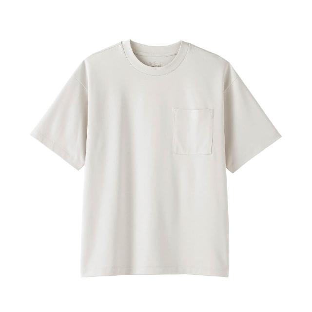 【MUJI 無印良品】男涼感寬版短袖T恤(白色/淺灰/灰白/黑色/淺藍/煙燻綠/深摩卡棕)