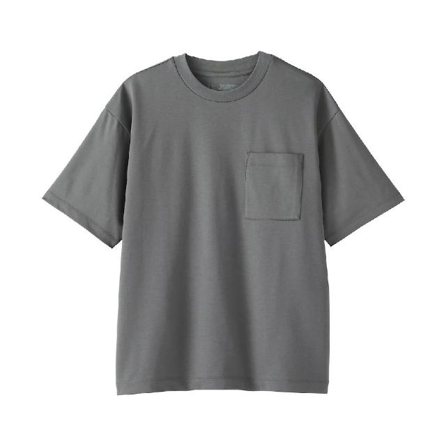 【MUJI 無印良品】男涼感寬版短袖T恤(白色/淺灰/灰白/黑色/淺藍/煙燻綠/深摩卡棕)