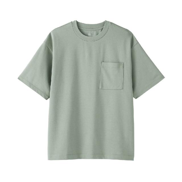 【MUJI 無印良品】男涼感寬版短袖T恤(白色/淺灰/灰白/黑色/淺藍/煙燻綠/深摩卡棕)