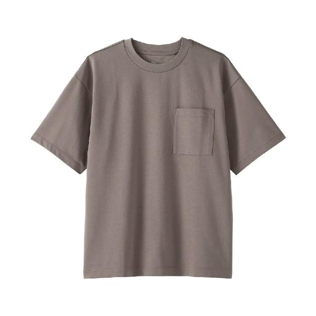 【MUJI 無印良品】男涼感寬版短袖T恤(白色/淺灰/灰白/黑色/淺藍/煙燻綠/深摩卡棕)