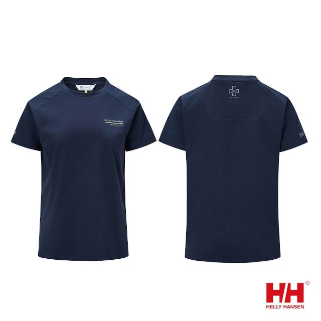 【Helly Hansen】女 ARCV 防曬 抗UV 涼感 短袖 上衣 深藍 粉紅 白