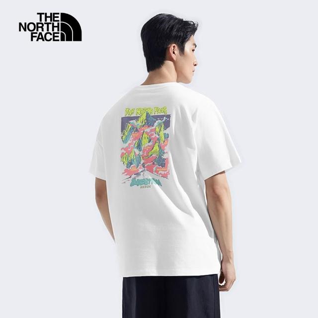 【The North Face】MOMO獨家款｜北面男女款純棉吸濕排汗印花短袖T恤 (多款任選)