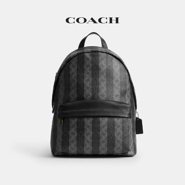 【COACH】蔻馳官方直營 TAYLOR 經典SIGNATURE條紋雙肩包 後背包-多色任選(CDX88/CDX93)