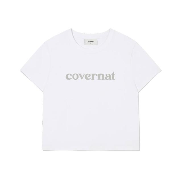 【COVERNAT】官方旗艦館 女款短版經典LogoT恤(WMS短袖上衣 YOON JI同款 原生白/洋紅/白色)