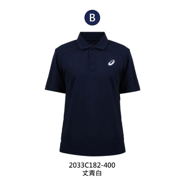 【asics 亞瑟士】短袖POLO衫吸濕快乾-台灣製 排汗 團體服 上衣 休閒(2033C182-001 2033C182-400)