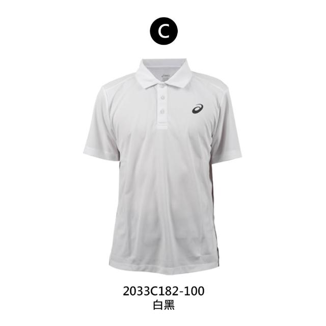 【asics 亞瑟士】短袖POLO衫吸濕快乾-台灣製 排汗 團體服 上衣 休閒(2033C182-001 2033C182-400)