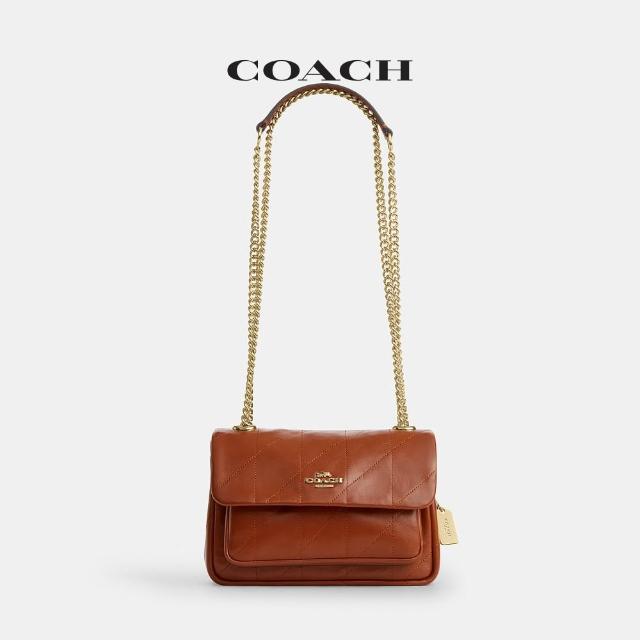 【COACH】蔻馳官方直營 ELODIE 18 絎縫細節斜背手袋 斜背包 側背包 斜挎包-2色任選(CEU14)