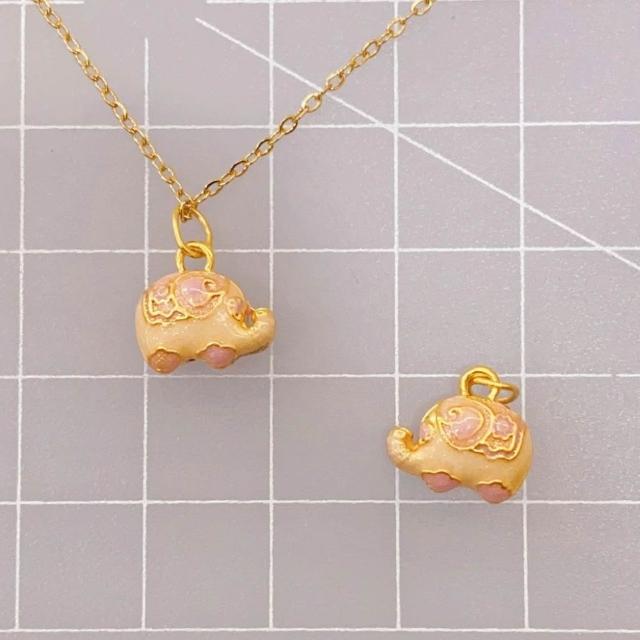 【儒家珠寶】大人金飾 貓咪 狗 馬 玫瑰  葫蘆 蝴蝶結 鯛魚燒 多款 黃金項鍊  (0.075錢正負0.01錢)