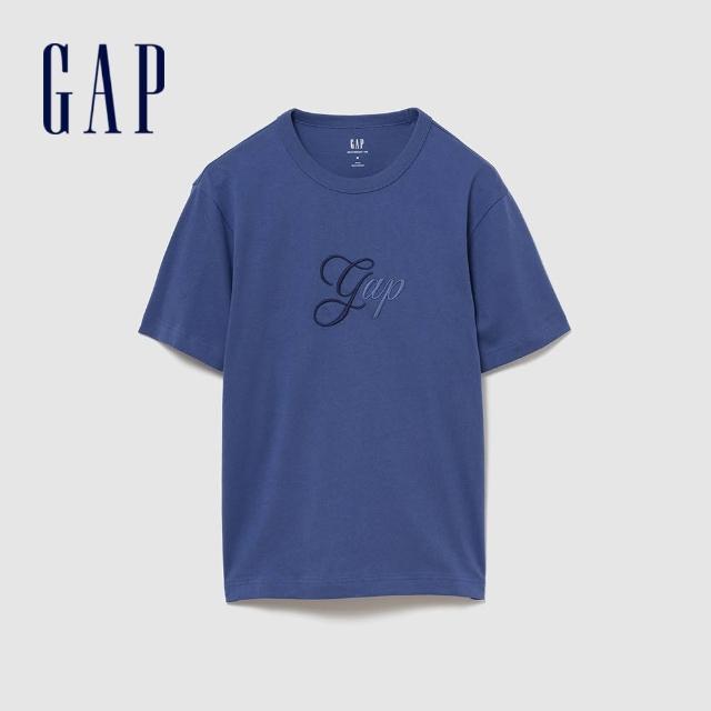 【GAP】男裝 重磅寬鬆 Gap Logo 短版短袖T恤-多款任選(895176&895178)