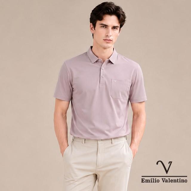 【Emilio Valentino 范倫鐵諾】男款 polo衫/短袖/商務休閒/素色/涼感/男/上衣/99限定/男士/男裝(任選)