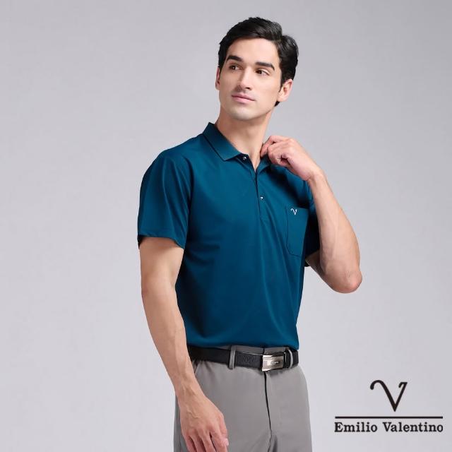 【Emilio Valentino 范倫鐵諾】男款polo衫 男上衣 商務休閒 口袋 男士 吸排涼感/舒適棉 短袖polo衫(多款)