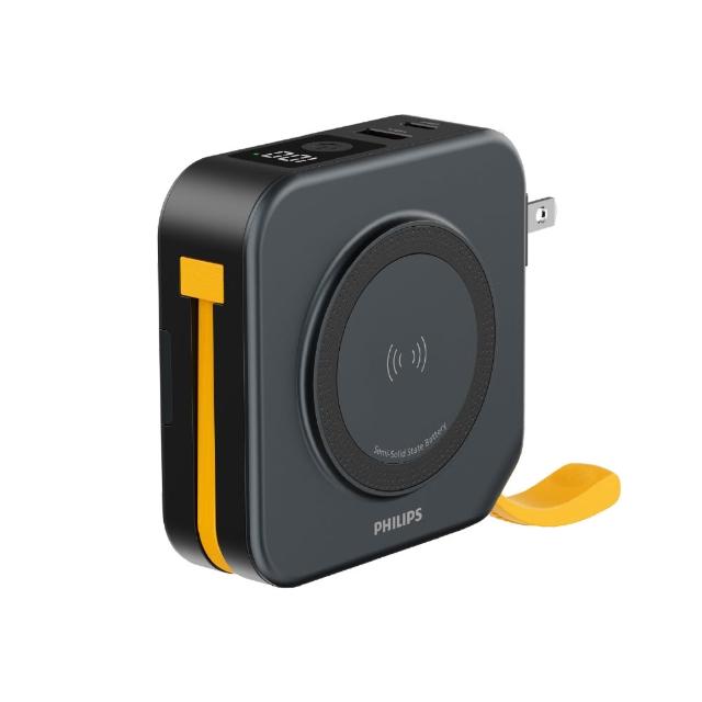 【Philips 飛利浦】DLP4349S 10000mAh GoodCube 22.5W多合一半固態行動電源(贈ACR2124DX摺疊扇)