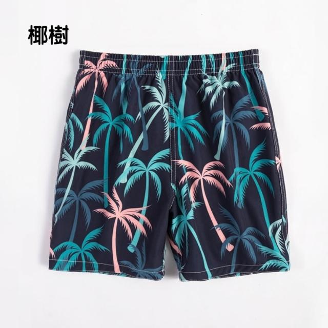 【橘魔法】兒童卡通印花快乾沙灘褲 男童 女童 中童 大童 童裝 速乾 五分褲 短褲 海灘褲 褲子 海邊 戲水