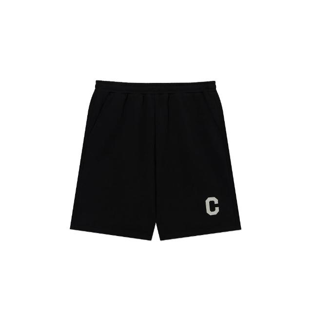 【COVERNAT】官方旗艦館 C Logo休閒短棉褲(UNI短褲 YOON JI同款 黑/混灰/海軍藍/紫色)