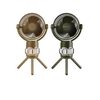 【SANSUI 山水】戶外露營充電式露營隨行風扇 戶外露營適用 SDF-M77綠/SDF-M77沙 吊扇 電風扇 靜音 照明風扇