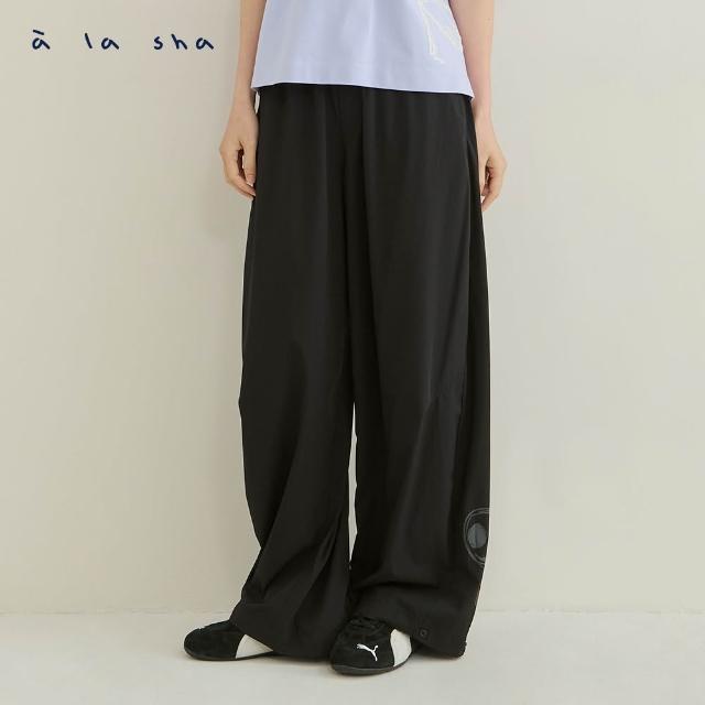 【a la sha】阿財造型涼感寬褲