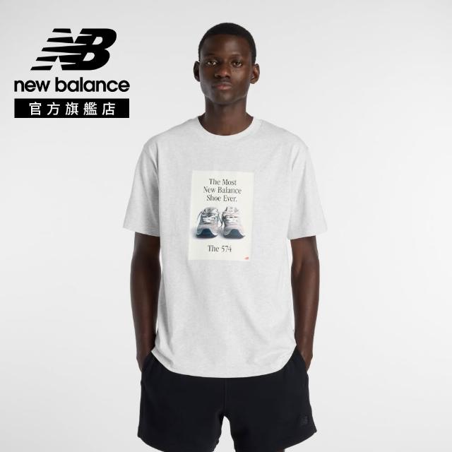 【NEW BALANCE】NB 袖T 插圖短袖上衣_男性_黑/淺灰_MT61B0WFAHH_MT61B0WFBK(美版 版型偏大)