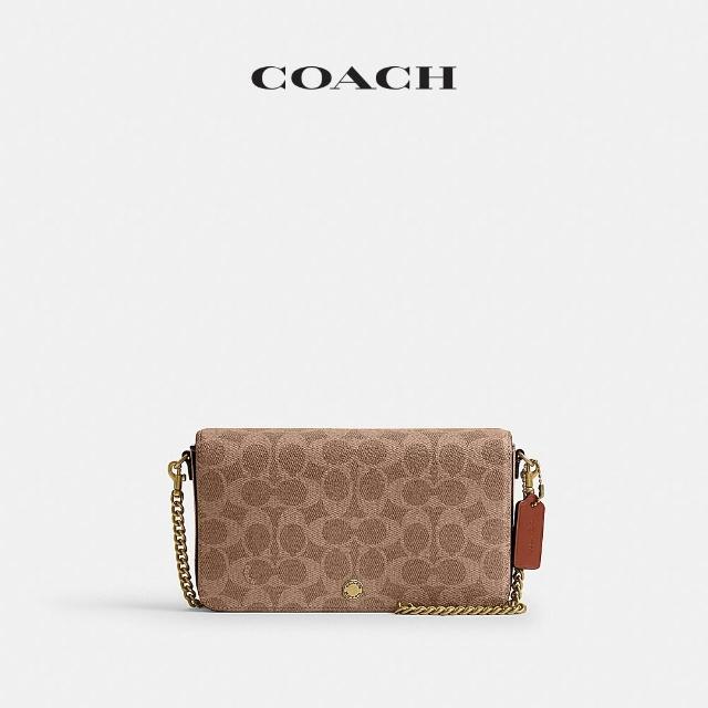 【COACH】蔻馳官方直營 MILA 斜背手袋 斜背包-B4/棕黃色 焦糖色(CAO03)