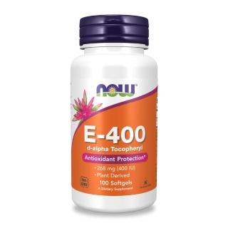 【NOW Foods】維生素E 400 IU膠囊1瓶(100顆)