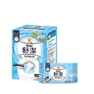 【Kleenex 舒潔】濕式衛生紙 40抽x7包＋贈品10抽x2包 箱購組