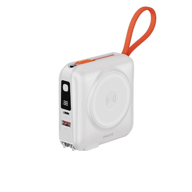 【Philips 飛利浦】2入組-DLP4351C 15000mAh FunCube 3.0 45W 多合一螢幕顯示行動電源(磁吸/36Wh_具Wh標示)