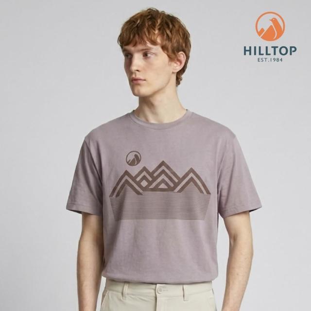 【Hilltop 山頂鳥】momo獨家特談-男女款Polygiene抗菌抗UV吸濕快乾彈性T恤(網路獨家款/透氣/除臭/印花)