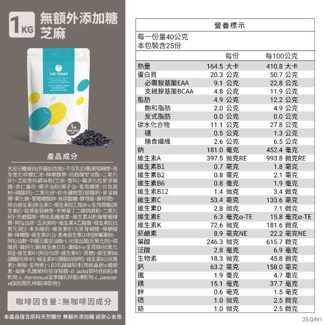 【THE VEGAN 樂維根】經典植物優蛋白 2組入 1KG/袋(優蛋白.高蛋白.蛋白粉.台灣製造.全素)