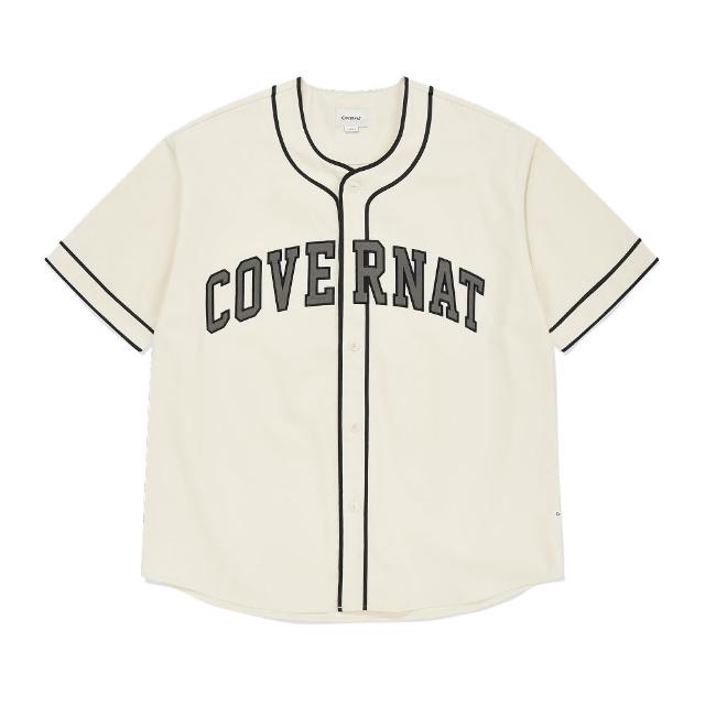 【COVERNAT】官方旗艦館 拱形Logo棒球短袖襯衫(UNI襯衫 SOOBIN同款 象牙白/黑色)