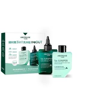 【Aromase 艾瑪絲】捷利爾 3in1 洗沐組(頭皮淨化液80ml+洗髮沐浴露80ml)