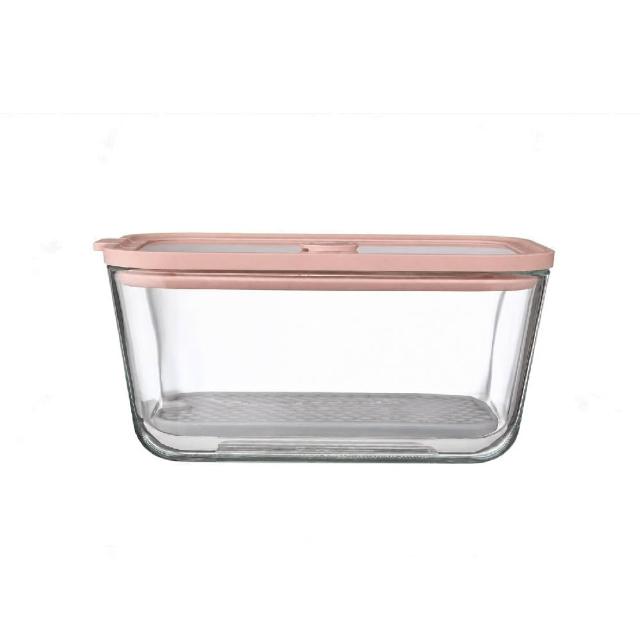 【mo select】超值3入組-可瀝水瀝油密封防漏耐熱玻璃保鮮盒-800ml*2+1400ml*1(mo選/附濾網/分裝盒/便當盒)
