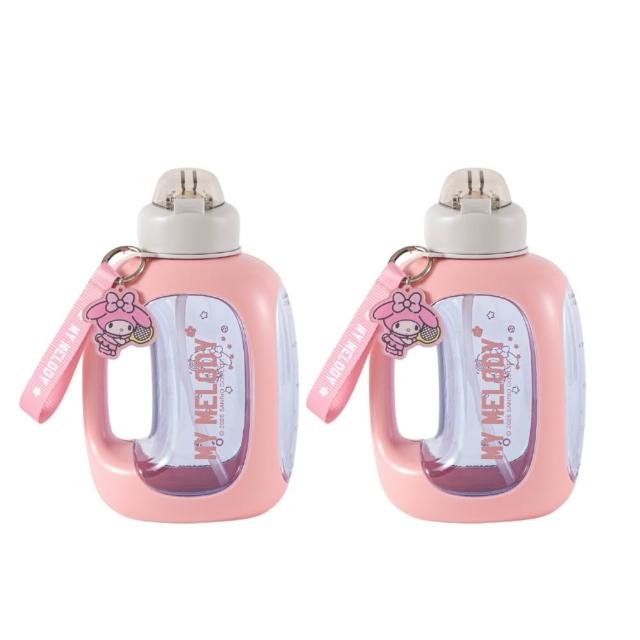 【Oolab 良杯製所】2入組 三麗鷗聯名 萌隊友系列大容量輕便水壺1500ml(7款可選/附角色壓克力吊飾/運動水壺)