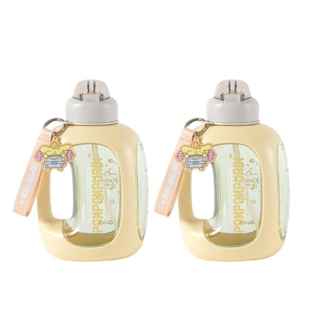 【Oolab 良杯製所】2入組 三麗鷗聯名 萌隊友系列大容量輕便水壺1500ml(7款可選/附角色壓克力吊飾/運動水壺)