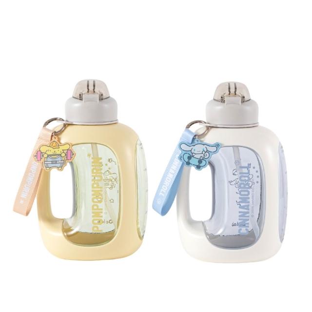 【Oolab 良杯製所】2入組 三麗鷗聯名 萌隊友系列大容量輕便水壺1500ml(7款可選/附角色壓克力吊飾/運動水壺)