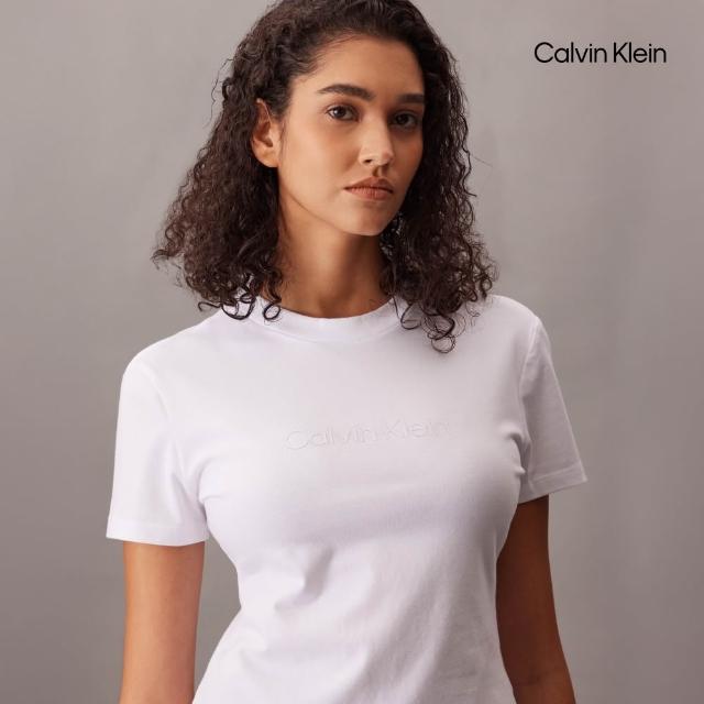 【CALVIN KLEIN】官方旗艦館 男女低調款logo T恤 短T恤 上衣 圓領