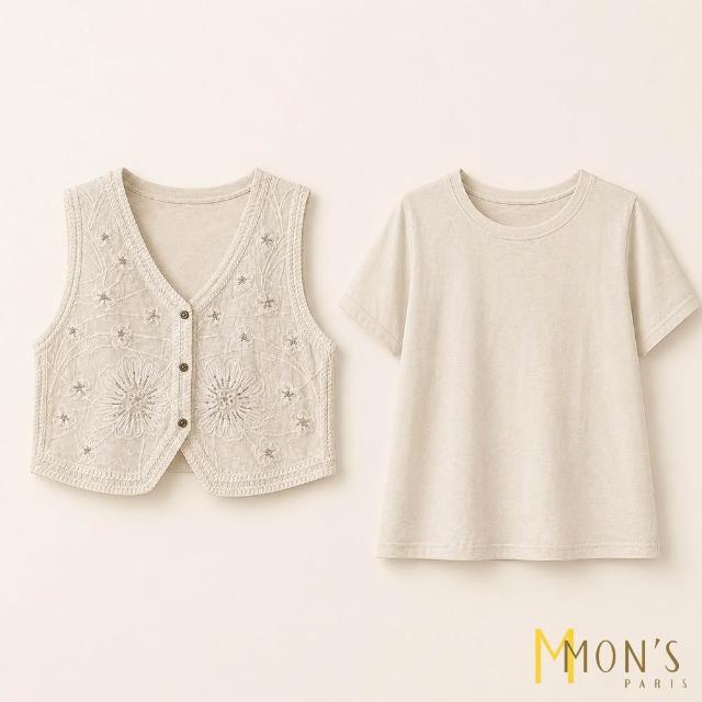 【MON’S】沁涼菱格造型針織上衣 (5款任選)