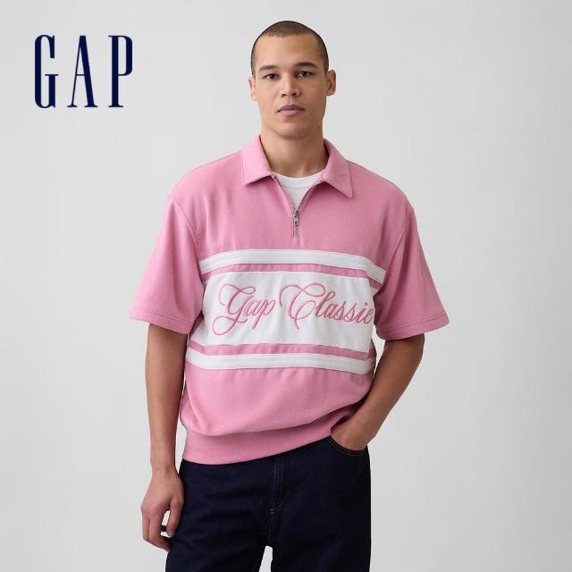 【GAP】男裝 寬版法式毛圈布短版T恤-多款任選(894498&898685&898684)