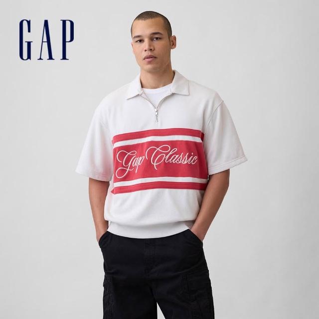 【GAP】男裝 寬版法式毛圈布短版T恤-多款任選(894498&898685&898684)