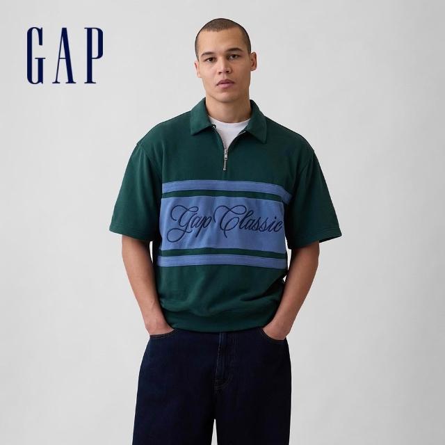 【GAP】男裝 寬版法式毛圈布短版T恤-多款任選(894498&898685&898684)