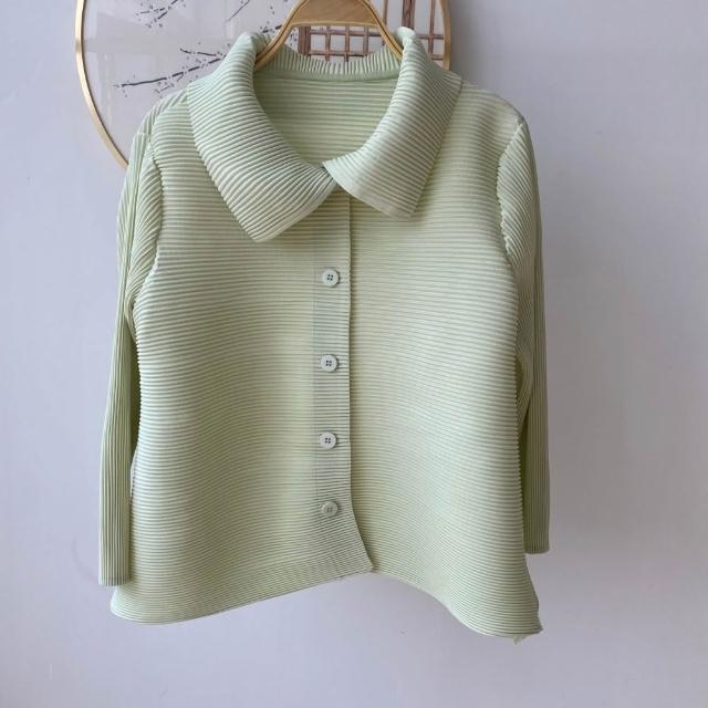 【巴黎精品】現貨+預購 三宅風皺褶衣服西裝外套褶皺衣休閒職業OL大尺碼女裝(時尚修身短版女外套3款b1a64 A)