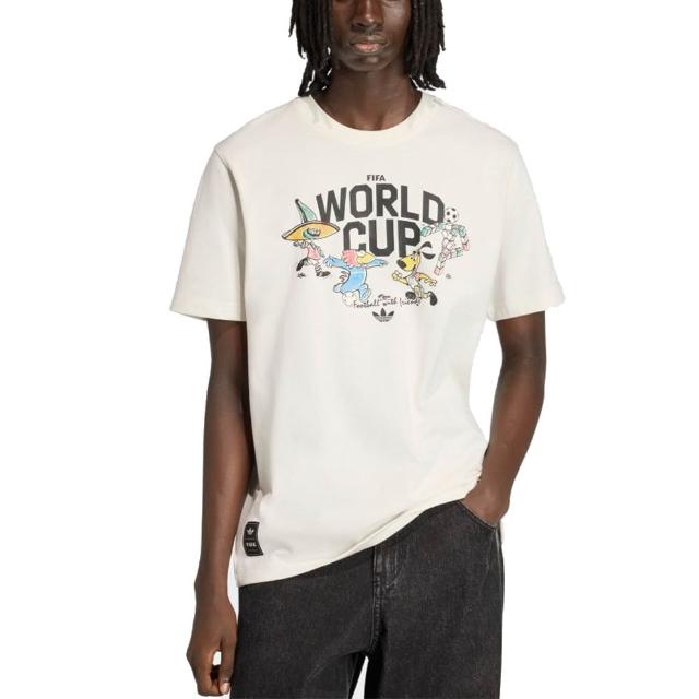 【adidas 愛迪達】FIFA 世界盃 短袖上衣 圓領短袖T恤  MASCOT TEE STR 男女 A-KB6216 B-KC3833 精選三款