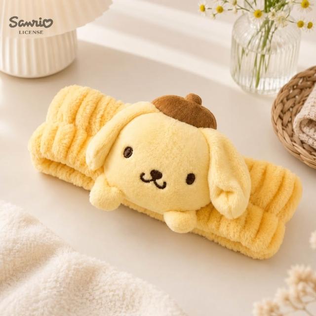 【SANRIO 三麗鷗】正版授權美樂蒂大耳狗酷洛米3D毛絨洗臉髮帶化妝髮圈蓬鬆柔軟閨蜜女友女兒生日兒童禮物
