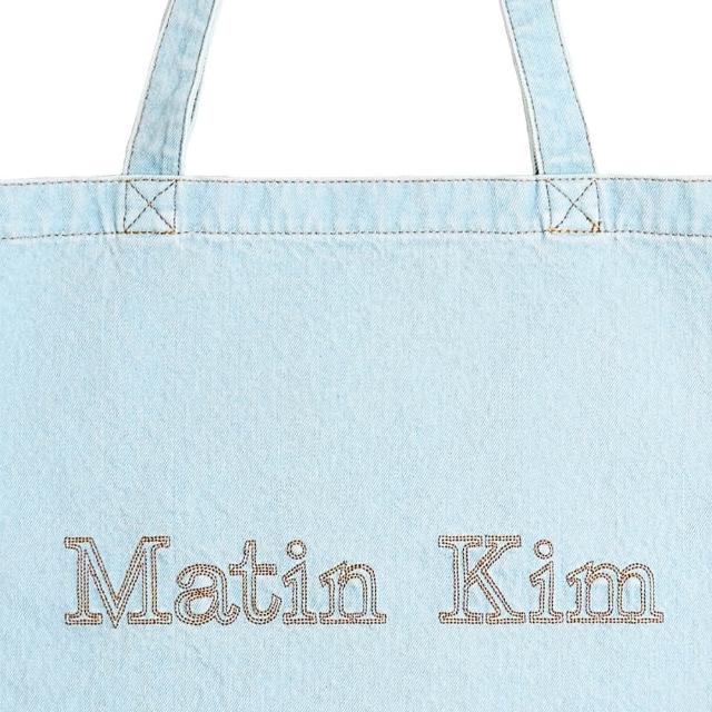 【MATIN KIM】官方旗艦 MATIN縫線設計丹寧環保袋(多款任選)