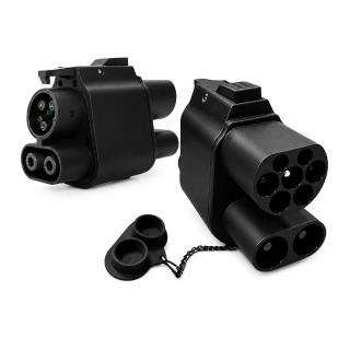 【EVOLUX 綠行家】CCS2 to CCS1 電動車充電轉接頭 歐規轉美規 快充+慢充 充電槍轉接(TYPE2 to J1772)