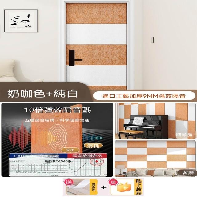 悅家家 超強隔音門貼 牆面貼隔音氈 臥室門隔音棉 門用吸音棉 隔音板（環保無味）預購12天