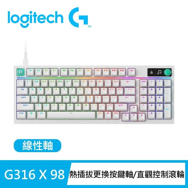 【Logitech G】G304 X SUPERLIGHT 無線電競滑鼠 + G316 X 98 8K有線機械電競鍵盤