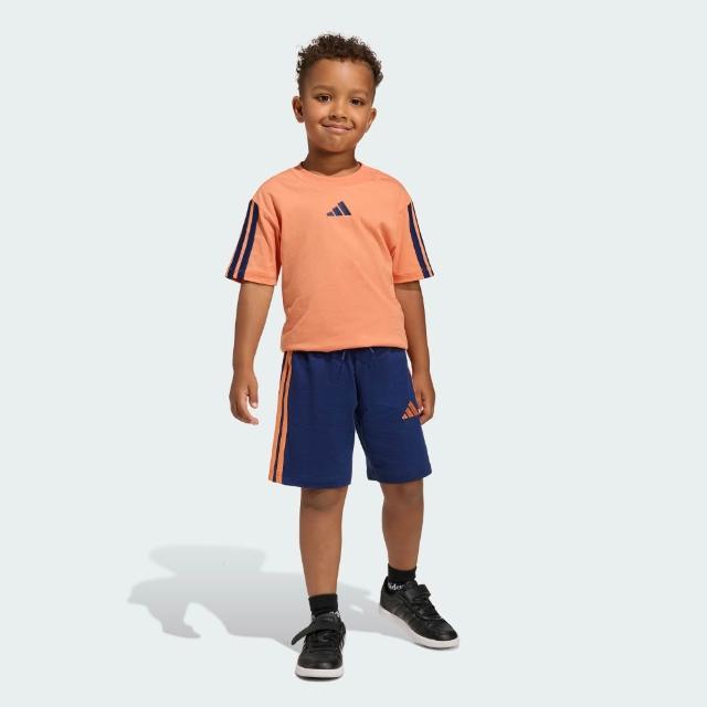 【adidas 愛迪達】ESSENTIALS 運動套裝 短袖/短褲 童裝 多款任選 (KC6147/KC6148/KC6149)