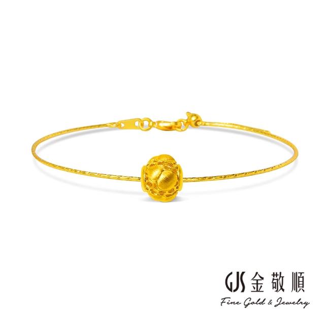 【GJS 金敬順】黃金串飾 硬金 髮絲紋 招財平安 多選(金重:0.14錢/+-0.03錢)